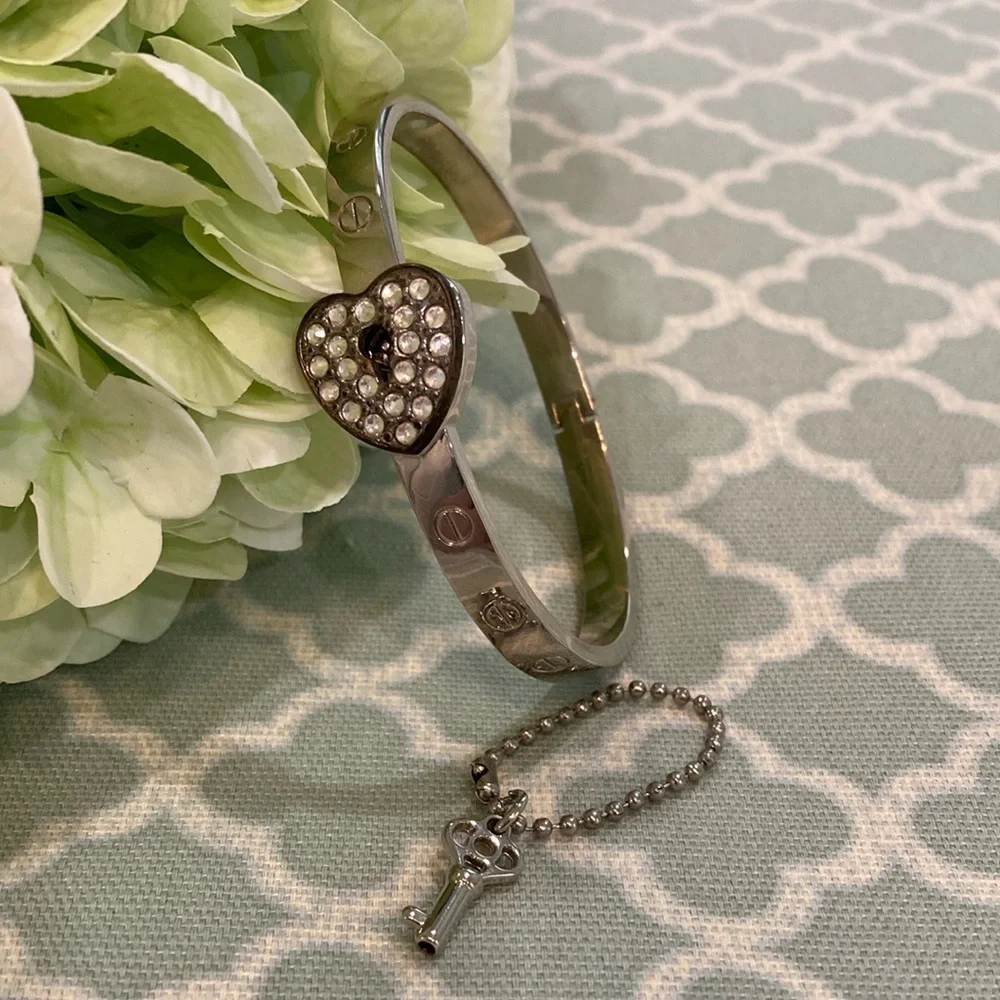 Heart Lock Bracelet with Key